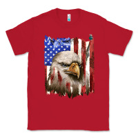 Red usa flag with eagle head Classic Tee - texasbilliewilder