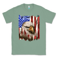 Sage usa flag with eagle head Classic Tee - texasbilliewilder