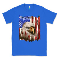 True Royal usa flag with eagle head Classic Tee - texasbilliewilder