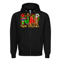 Black new mexico Zipper Hoodie - Zillion Design Studio