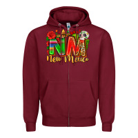 Burgundy new mexico Zipper Hoodie - Zillion Design Studio