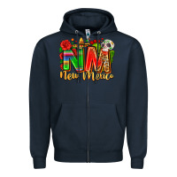 Navy new mexico Zipper Hoodie - Zillion Design Studio