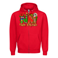 Red new mexico Zipper Hoodie - Zillion Design Studio