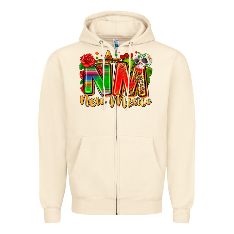 New Mexico Zipper Hoodie by Zillion Design Studio | Teevron