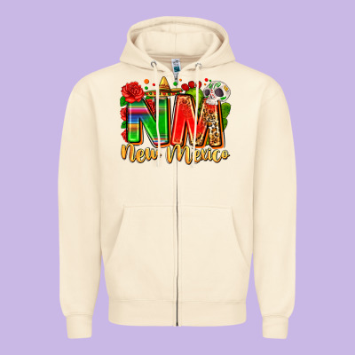 New Mexico Zipper Hoodie Designed By Zillion Design Studio