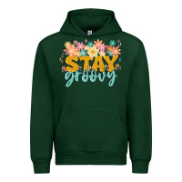 Forest Green stay groovy Urban Hoodie - MaliasSmallBusiness
