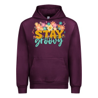 Mauve Wine stay groovy Urban Hoodie - MaliasSmallBusiness