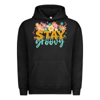 Pigment Black stay groovy Urban Hoodie - MaliasSmallBusiness