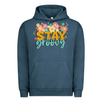 Pigment Midnight Navy stay groovy Urban Hoodie - MaliasSmallBusiness