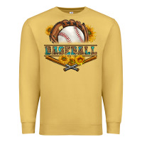 Antique Gold western baseball with sunflower Premium Sweatshirt - BundleAndBundleShop