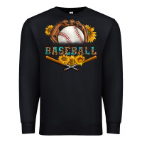 Black western baseball with sunflower Premium Sweatshirt - BundleAndBundleShop