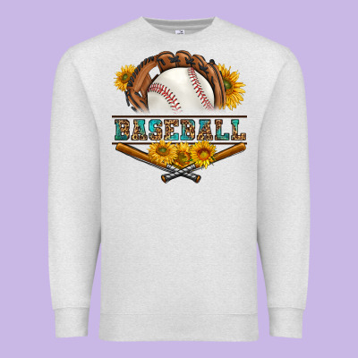 Western Baseball With Sunflower Premium Sweatshirt Designed By Bundleandbundleshop
