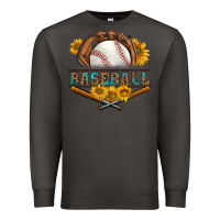 Smoke western baseball with sunflower Premium Sweatshirt - BundleAndBundleShop