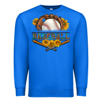 True Royal western baseball with sunflower Premium Sweatshirt - BundleAndBundleShop