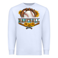 White western baseball with sunflower Premium Sweatshirt - BundleAndBundleShop