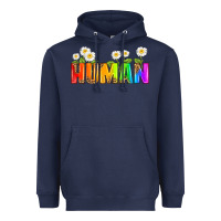 Navy human Heavyweight Hoodie - HRA Design Shop