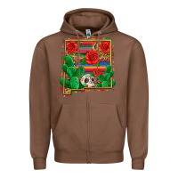 Chestnut new mexico map Zipper Hoodie - Zillion Design Studio