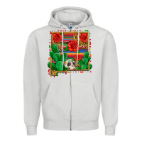 Dove Grey new mexico map Zipper Hoodie - Zillion Design Studio