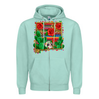Seafoam new mexico map Zipper Hoodie - Zillion Design Studio