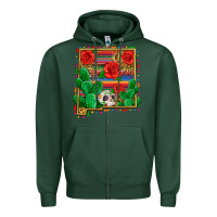Sports Green new mexico map Zipper Hoodie - Zillion Design Studio