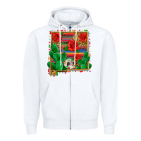 White new mexico map Zipper Hoodie - Zillion Design Studio