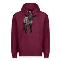 Burgundy suffolk baby sheep Premium Hoodie - LillyAllenDesigns