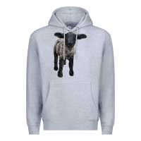 Heather Grey suffolk baby sheep Premium Hoodie - LillyAllenDesigns