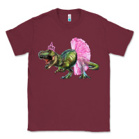 Burgundy balerina t rex dinosaur with tutu Classic Tee - RanaPortraitStore
