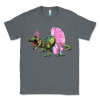 Charcoal Heather balerina t rex dinosaur with tutu Classic Tee - RanaPortraitStore