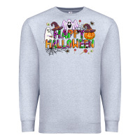 Heather Grey happy halloween Premium Sweatshirt - AdoDesignShop
