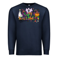 Navy happy halloween Premium Sweatshirt - AdoDesignShop