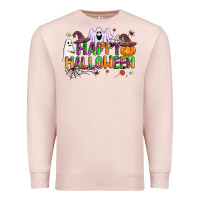 Pale Pink happy halloween Premium Sweatshirt - AdoDesignShop