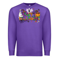 Purple happy halloween Premium Sweatshirt - AdoDesignShop