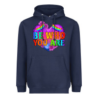 Navy be who you are Heavyweight Hoodie - HRA Design Shop