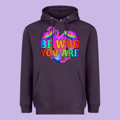 Be Who You Are Heavyweight Hoodie Designed By Hra Design Shop