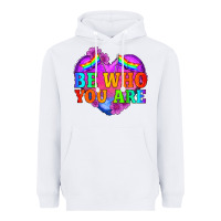 White be who you are Heavyweight Hoodie - HRA Design Shop