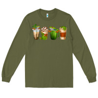 Army Green frog coffee cups Long Sleeve Tee - texasbilliewilder