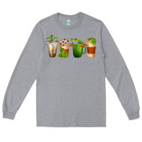 Heather Grey frog coffee cups Long Sleeve Tee - texasbilliewilder