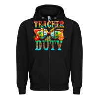 Black teacher off duty Zipper Hoodie - texasbilliewilder