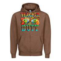 Chestnut teacher off duty Zipper Hoodie - texasbilliewilder