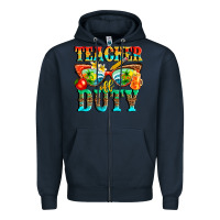 Navy teacher off duty Zipper Hoodie - texasbilliewilder