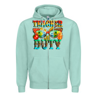 Seafoam teacher off duty Zipper Hoodie - texasbilliewilder