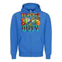 True Royal teacher off duty Zipper Hoodie - texasbilliewilder