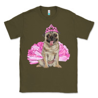 Army Green balerina pug with tutu Classic Tee - RanaPortraitStore