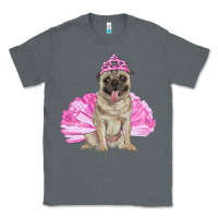 Charcoal Heather balerina pug with tutu Classic Tee - RanaPortraitStore