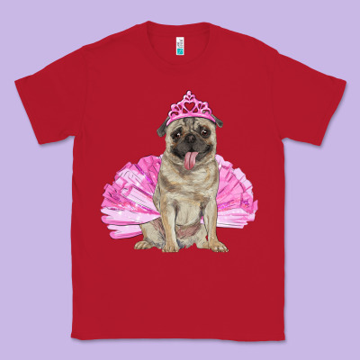 Balerina Pug With Tutu Classic Tee Designed By Ranaportraitstore