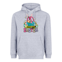 Heather Grey Happy Easter toddler car Heavyweight Hoodie - OliviaCreatesArt