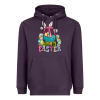 Plum Happy Easter toddler car Heavyweight Hoodie - OliviaCreatesArt