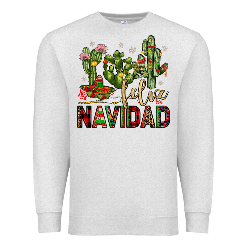 Cactus Feliz Navidad Premium Sweatshirt by JahusDesignShop | Teevron