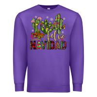 Purple cactus feliz navidad Premium Sweatshirt - JahusDesignShop